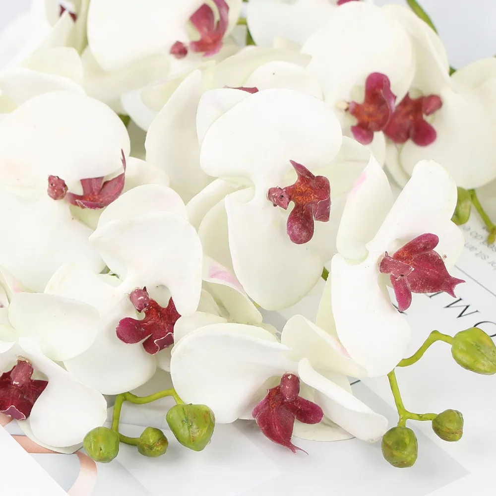 silk orchids artificial orchid fake orchid stem table centerpiece kitchen home decor (8)