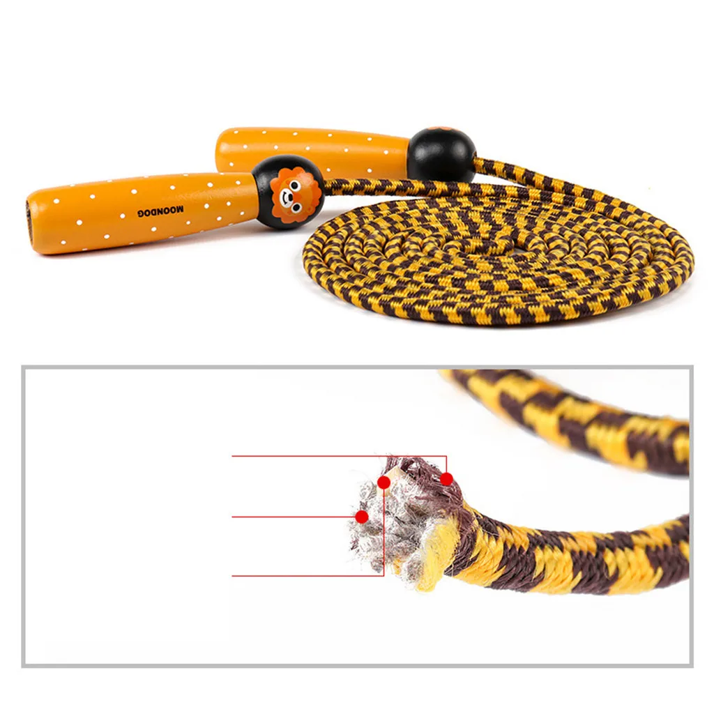 Outdoor&Sport Wooden Cartoon Handle Exercise Fancy Fitness Workout Adjustable Rope Skipping Sports Exercise Cardio Equipment 47