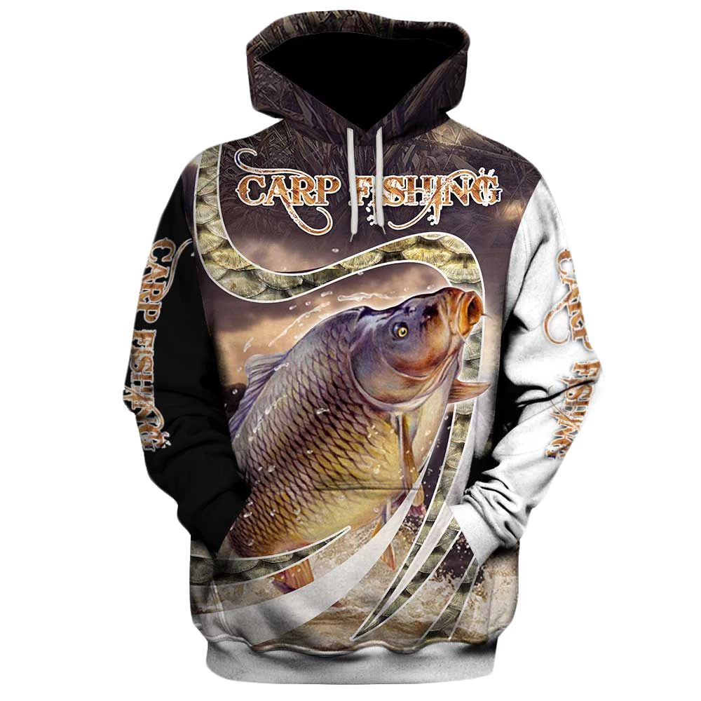 Carp Fishing 3D Hoodies Printed Pullover Men For Women Funny Animal Sweatshirts Fashion Cosplay Apparel Sweater 02