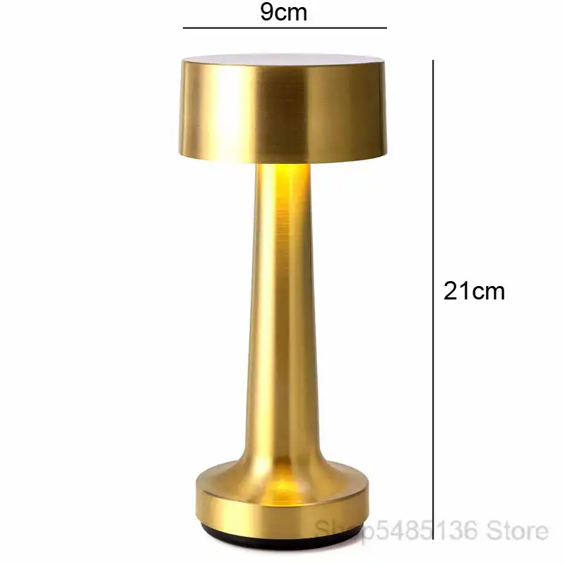 lamparas de mesa de bar vintage luces led de noche recargables doradas soporte de escritorio con bateria portatil para dormitorio accesorios de