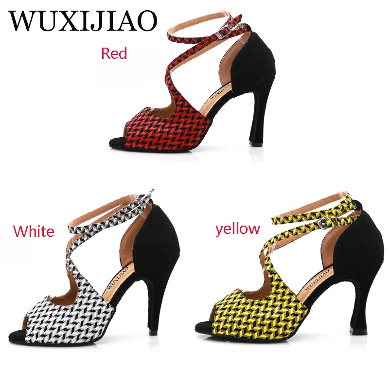 WUXIJIAO Jazz shoes Latin dance shoes female Latin Salsa girl casual shoes silver bronze skin shoes