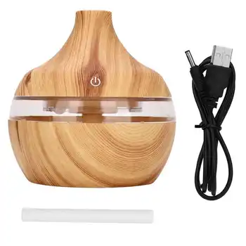 

Aroma Diffuser 300ml LED Mini Essential Oil Diffuser Aroma Air Humidifier Light Wood Grain Cold Mist Humidifier Sleep Mode