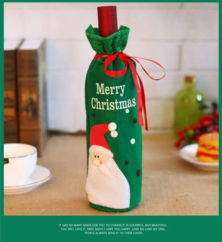 Copertura Della Bottiglia Di Vino Di Buon Natale Decorazione Di Natale Del Regalo Del Nuovo Anno 2021 Per La Casa