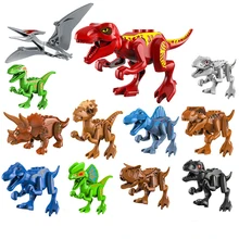 Новые сборные строительные блоки Парк Юрского периода Динозавр мир птерозавров Трицератопс Модели игрушки для детей Кирпичи подарок на день рождения