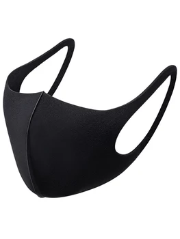 

Black Mouth Mask Breathable Unisex dust-proof Sponge Face Masks Reusable Anti Pollution Shield Wind Proof Mouth Cover washable