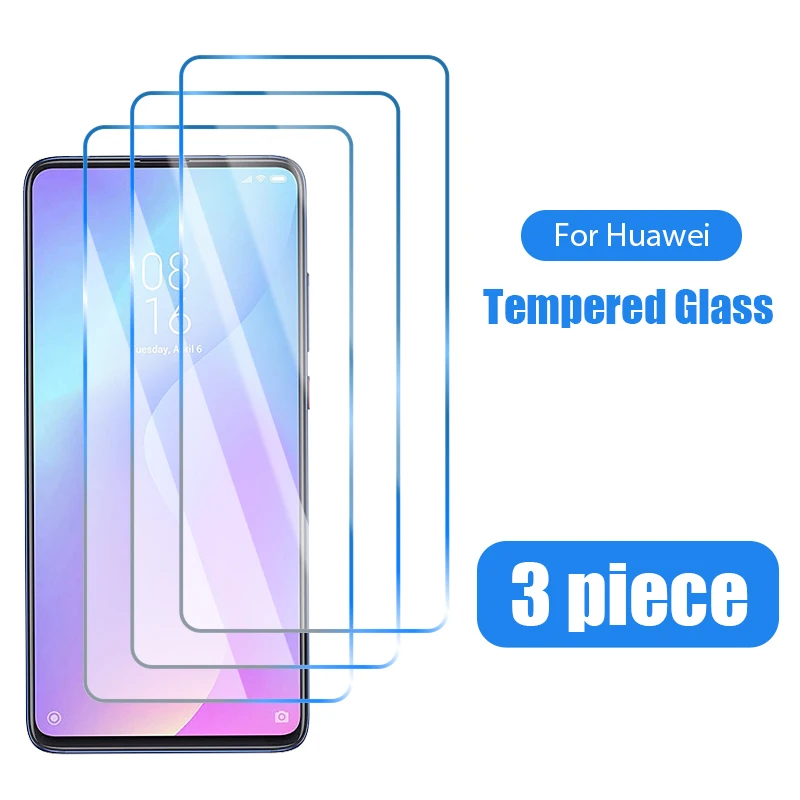 3 piezas de vidrio templado para Huawei P30 Lite P20 P40 Pro P Smart 2019 Z 2021 Protector de pantalla para Huawei Mate 20 Lite 10 30 Pro de vidrio