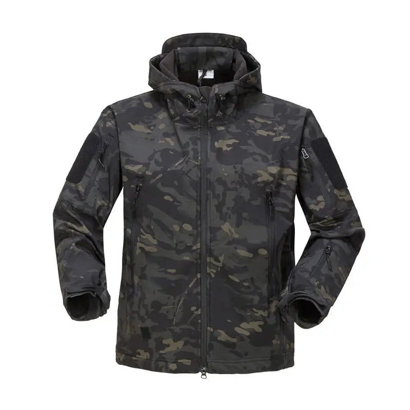 Lurker Shark Skin Soft Shell Tactical Jacket Men Waterproof Windbreaker Fleece Coat Hunt Clothes Camouflage Army Military Jacket windbreaker jacket