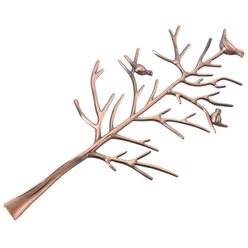 

1 Pcs Metal Tree Jewelry Stand Display Rack Red Copper & 1 Pcs Leather Jewelry Box Ring Necklace Bracelet(White)