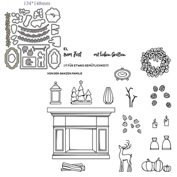 

German word 2020 3D New Christmas Metal Cutting Dies and Scrapbooking For Paper Making Birthday Embossing Card Craft Stamps Set