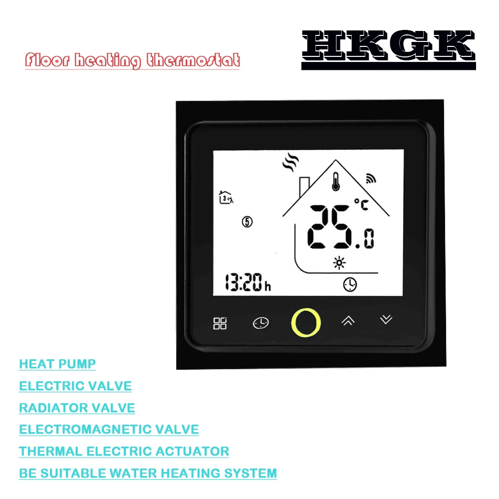 

24VAC,95~240VAC smart thermostat for Underfloor Warm System Works for developed to on/off control Gas Boiler,Electric actuator