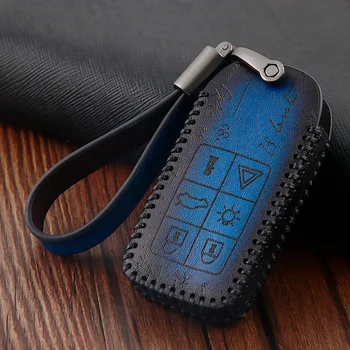 

Leather Car Key Cover Auto Remote Shell Case Protector for Volvo S40 S60 S70 S80 S90 V40 V60 XC60 Car Accessories Covers