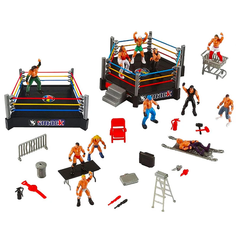 Мировой борец фигура Гладиатор модель спортсмена борьба Набор w Боевая станция