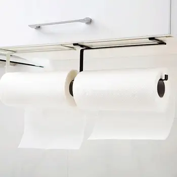 

Creative Cabinet Free Punch Paper Roll Kitchen Paper Rack Creative Cling Film Shelf Paper Towel Rack Storage Rack