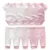 6/9PCS Baby Girl Clothes Newborn Unisex Solid Bodysuits+Pants Cotton Baby Boy Clothes Short Sleeve Girls Baby Clothing Cartoon 19