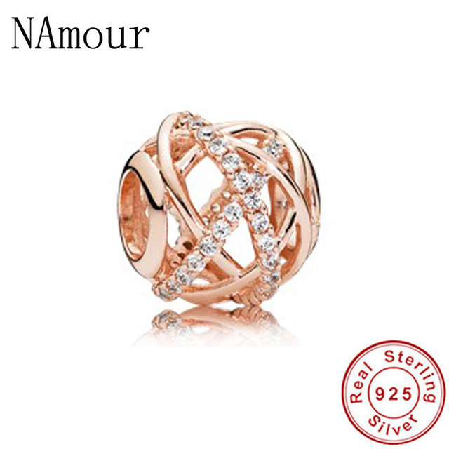 Rose Gold Dreamcatcher Spacer Beads Diy Fit Original Pandora Charms Silver 925 Bracelet Jewelry For Women Man Making F274