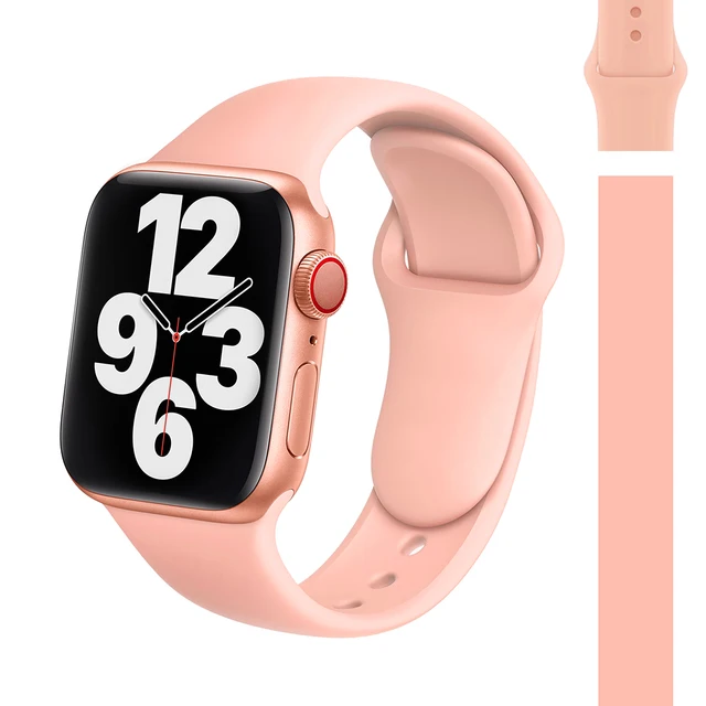 Silicone Strap Watch Compatible Apple Watch Band 45mm 44mm 41mm for bracelet iWatch 40mm 38mm correa apple watch series 7 6 5 SE 40