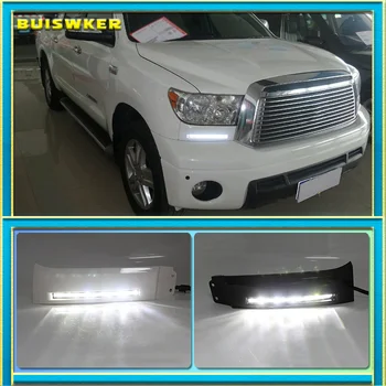 2PCS Per Toyota Tundra 2007-2013 e Sequoia 2008-ON Auto Paraurti Anteriore Luci 12V LED Luci Diurne DRL fendinebbia