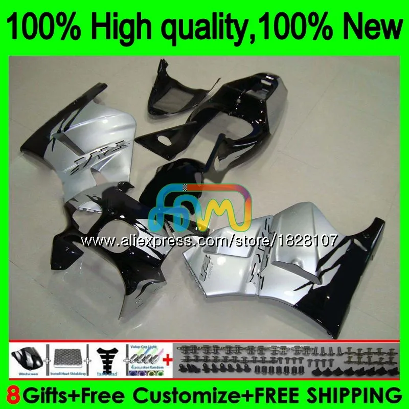 NC35 черный серебристый RVF400R для HONDA ЛРВ 400 R 400R VFR400 R V4 89BS. 16 VFR400R NC24 95 96 97 98 1995 1996 1997 1998 обтекатель