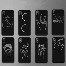 Чехол Ottwn для iPhone 11, 6, 6 S, 7, 8 Plus, чехол для телефона с абстрактными линиями для iPhone 5, 5S, SE, 11 Pro, Max X, XR, XS, Max, мягкая задняя крышка из ТПУ