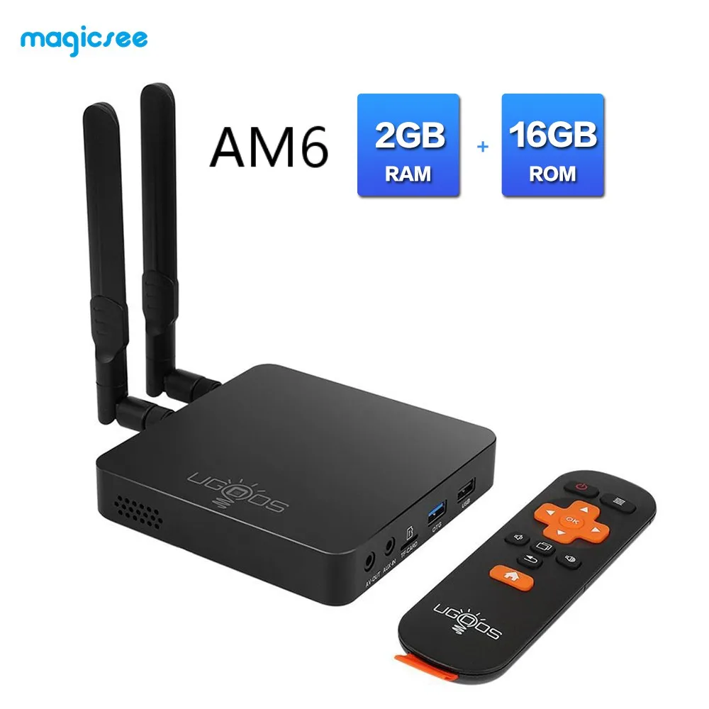 UGOOS AM6/AM6 PRO 4 Гб DDR4 32 Гб ПЗУ Amlogic S922X Smart Android 9,0 tv Box 2,4G 5G WiFi 1000M LAN BT 4K HD медиаплеер - Цвет: AM6 2 16