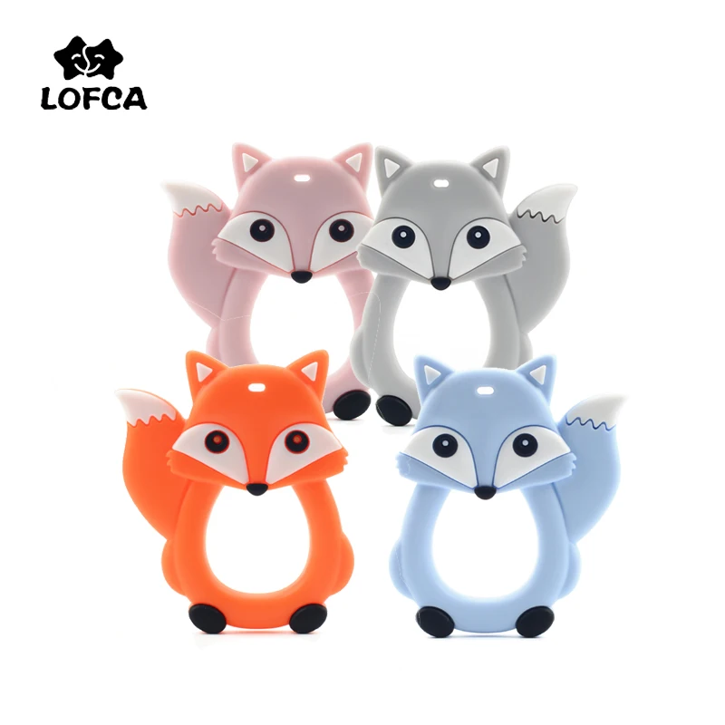 LOFCA 1 шт. милый силиконовый Прорезыватель для зубов с лисой BPA Бесплатно Пищевой