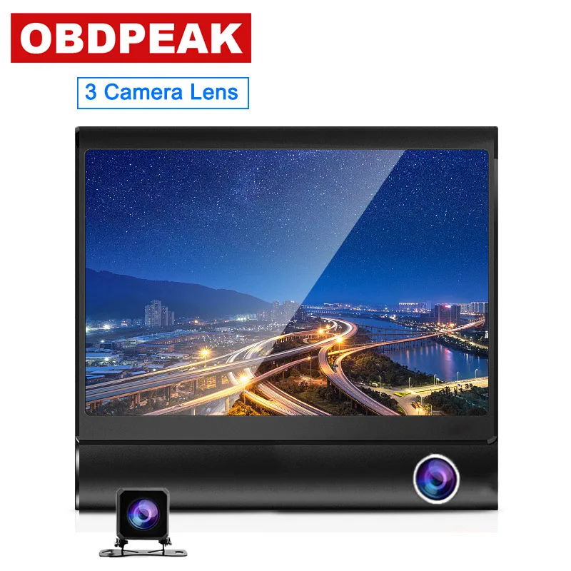 Автомобильный видеорегистратор с 3 камерами s 4 0 дюйма 1080P камерой заднего вида