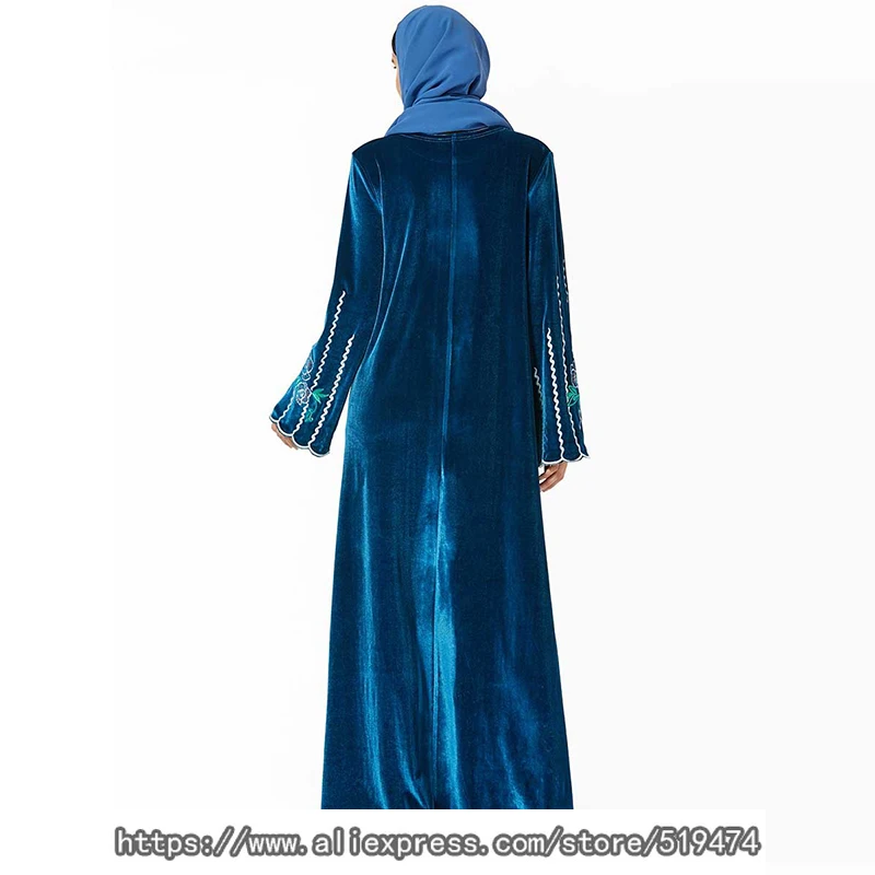 Дубай черный бархат abaya Soiree турецкий хиджаб мусульманское платье кафтан Marocain Кафтан платья ислам ic одежда для женщин халат ислам