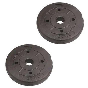 

2PCS Plastic Coated Dumbbell Tablets Sturdy Dumbell Piece Muscle Exercise Fitness Equipment Accessories for Home Store
