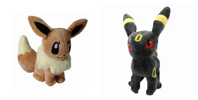 2 шт./компл. Эволюция Иви стоящий Umbreon Аниме фигурки Brinquedos 12-14 см Плюшевые прекрасный подарок, кукла детские игрушки