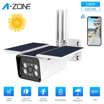 

WIFI Solar Camera Solar Powered Wireless Outdoor IP Camera PIR Motion Detection App remote Control IP67 Waterproof Surveillance
