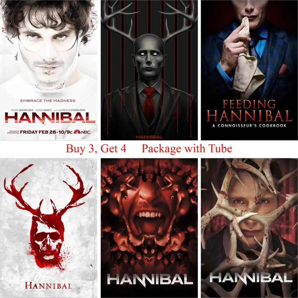 Hannibal Posters Movie Wall Stickers White Coated Paper Prints High Definition Home Decoration Art Brand | Дом и сад