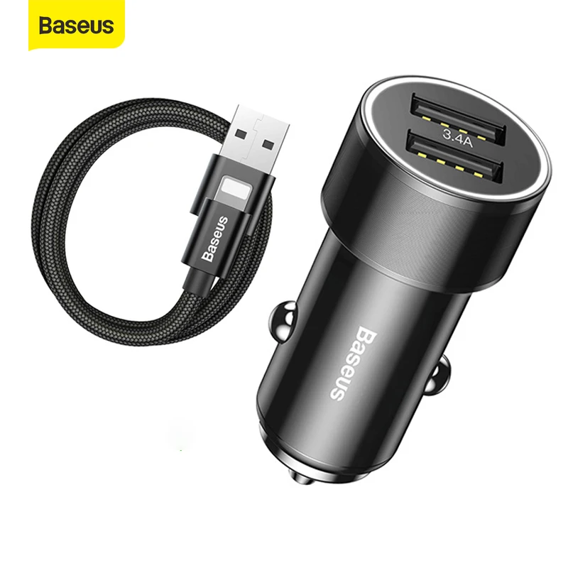 Автомобильное зарядное устройство Baseus 36 Вт 3.4A с двумя usb-портами быстрая зарядка