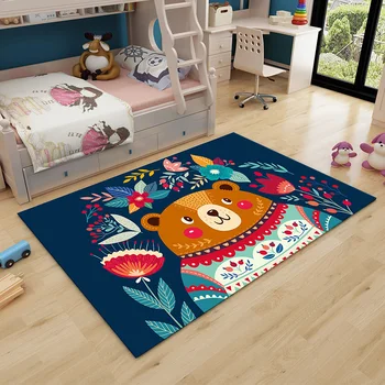

Cartoon Children's Carpet Living Room Children's Room Carpet Bedroom Full-Piece Tatami Bedside Blanket Rectangular Crawl Pad