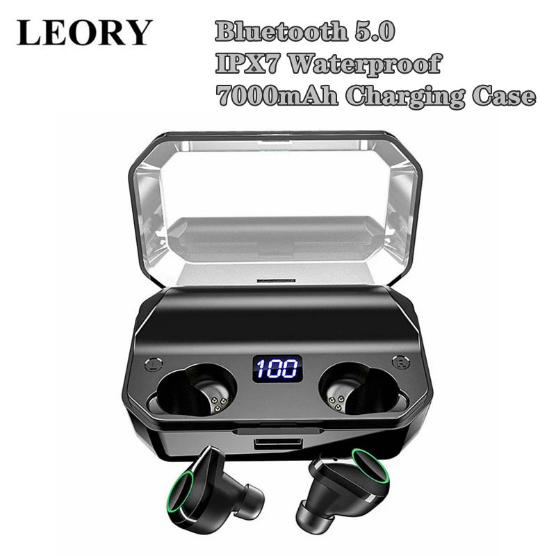 

Wirsless Bluetooth Earphone T9 TWS 7000mAh Power Bank Earbuds Touch Control Binaural HD Call Waterproof Sport Headset with Mic