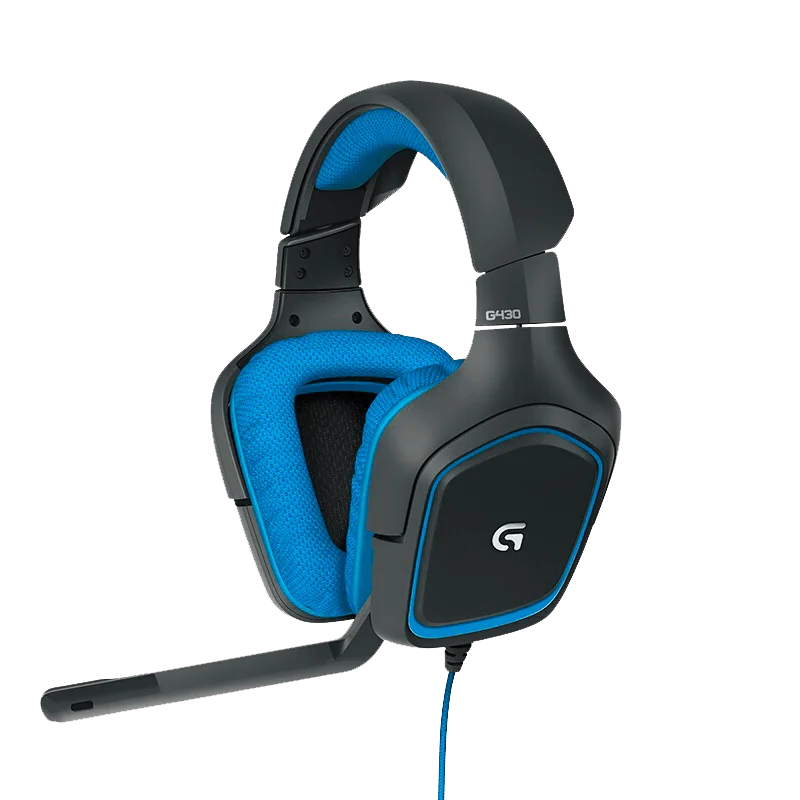 Игровая гарнитура Xiaomi logitech G430 7,1, наушники с объемным звуком, игровые наушники с микрофоном для ПК/PUBG игровые наушники - Цвет: Синий
