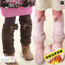 Новые стильные зимние теплые бархатные леггинсы для девочек универсальные детские плотные длинные штаны с кружевом из чистого хлопка