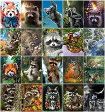 AZQSD DIY Paint By Numbers For Adults Koala Raccoon Canvas Painting Frameless Painting By Numbers Animal Handmade Wall Decor