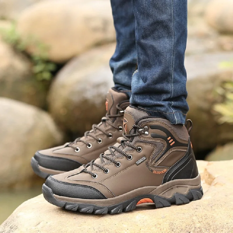 

Dropshipping Brand Men Autumn Winter Work Luxury Men Outdoor Waterproof Boot Punk Sneakers Man Ankle Boots Desert Boots Footwear