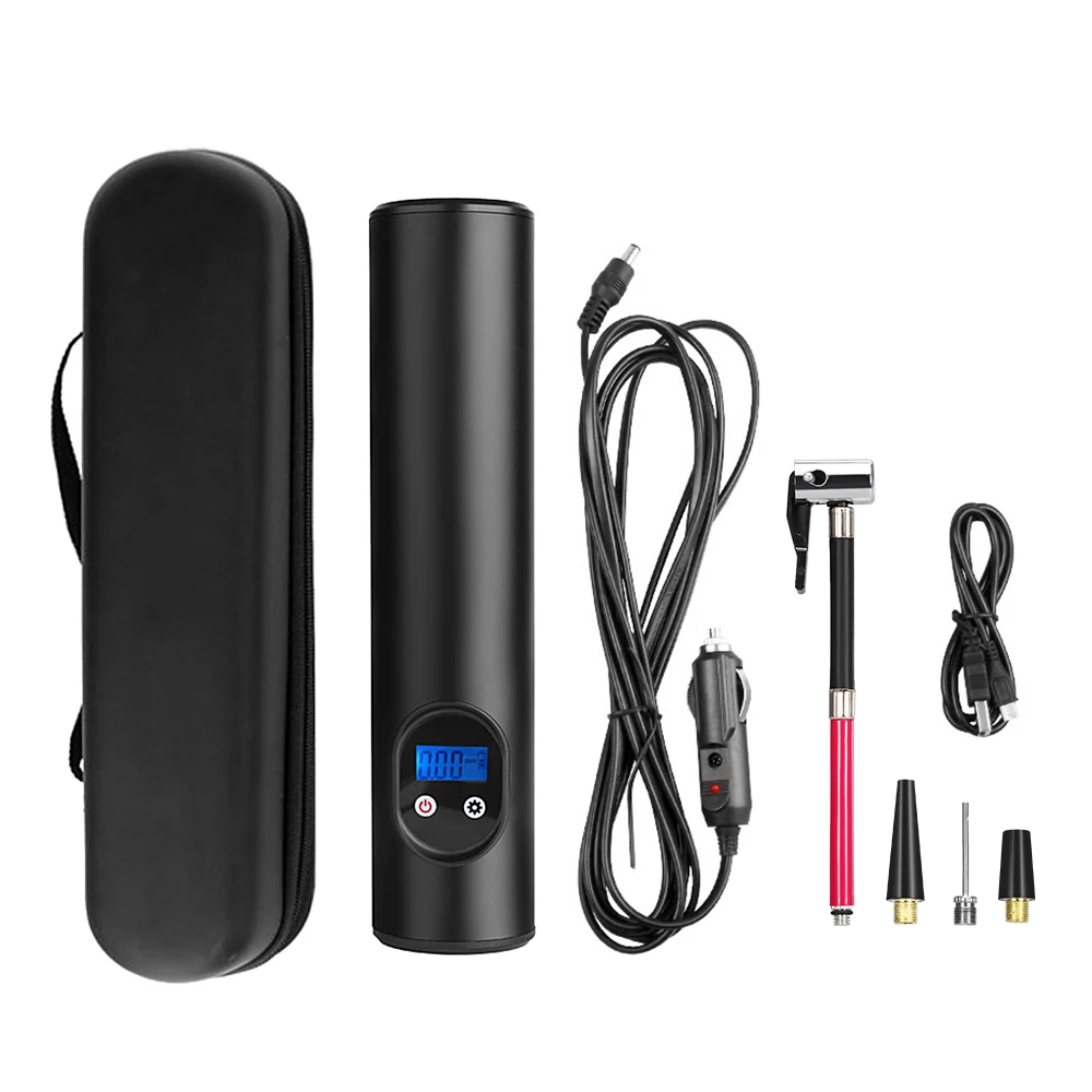 150PSI умный велосипед электрический насос автоматический велосипедный насос перезаряжаемый аварийный насос автомобильный фонарик с автомобильным зарядным устройством