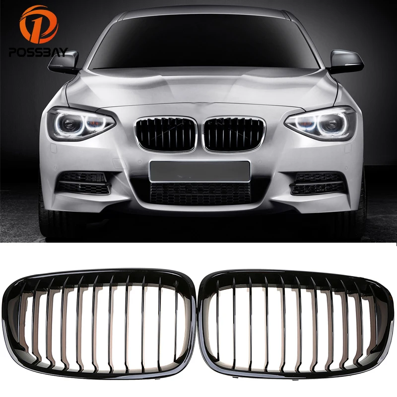 POSSBAY спереди почек решетки гриль черный глянец для BMW 1 Series F21 116d ed/116i/118d 3 дверный 2012
