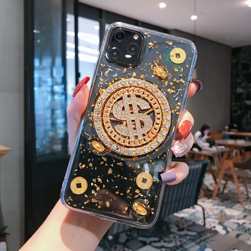 Вертушка денег много роскошных 11Pro/max для Apple X/Xr Xs рука оболочки я набрать богатство силикагель X Черный защитный чехол