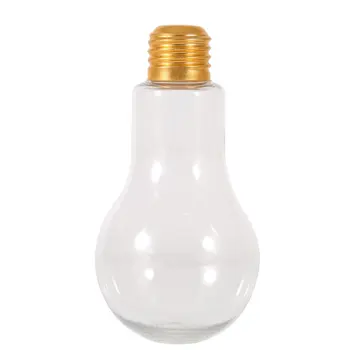 

Creative Bulb Water Bottle for Brief Fashion Cute Milk Juice Light Bulb Shape Leak-proof Glass Bottle Party