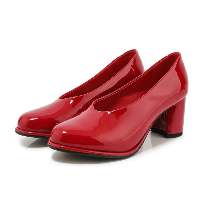 ASUMER new arrival spring autumn women pumps round toe square high heels single shoes simple party wedding shoes woman