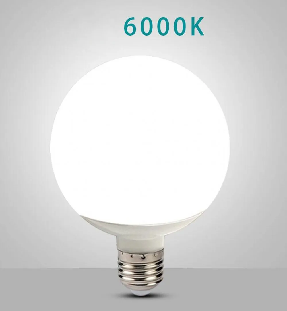 LED 전구 E27 20W 15W 220V 230V G80 G95 G120 에너지 절약 글로벌 라이트 Lampada Ampoule LED 전구 흰색 따뜻한 흰색 LED 램프