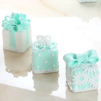 

6pcs Simulation cake model, fondant square cake, window coffee shop display, photography props