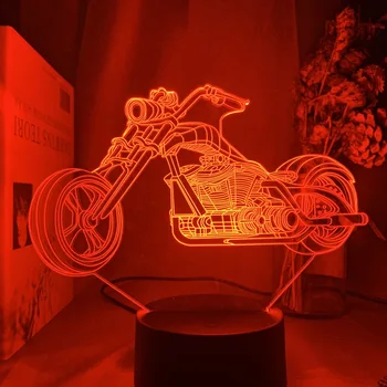 

3d Illusion Lamp Motocycle Nightlight for Child Bedroom Decor Color Changing Atmosphere Event Prize Led Night Light Motocycle