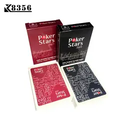 K8356 2 компл./лот Baccarat Texas Hold'em пластиковые игральные карты водонепроницаемые атласные для покера карты Pokerstar настольная игра 2,48*3,46 дюймов