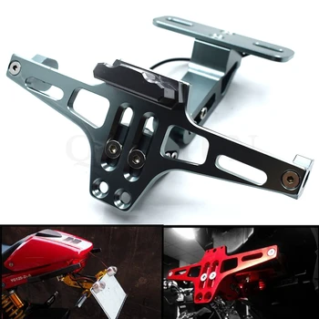 

Universal motorcycle license plate frame bracket with LED signal bracket For KTM 390 200 125 Duke RC125 RC200 RC390 RC8 RC8R