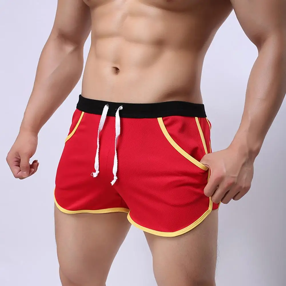 Los hombres de natación bañadores traje de baño Color bloque de deportes de verano de gimnasia pantalones cortos playa rápido bañadores de secado rápido bañadores sunga Boxer