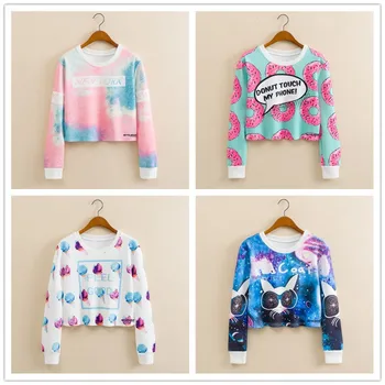 

Fashion Graphics Hoodies Shirt 2020 Women White Crop Hoodie Sweatshirts Female Pullover Summer Autumn Clothing Kpop Korean Tops